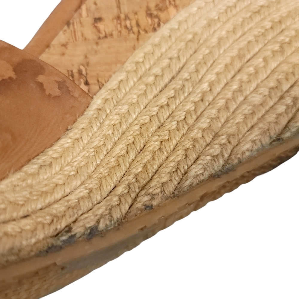 Jimmy Choo Tan Vachetta Leather Wedges​ 42 - Flawed Gem! - Picture 7 of 16